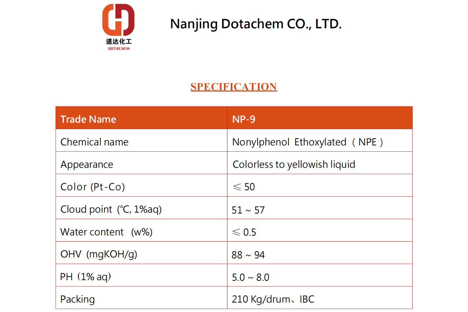 Нонилфенол этоксилированный-9-TDS-Dotachem